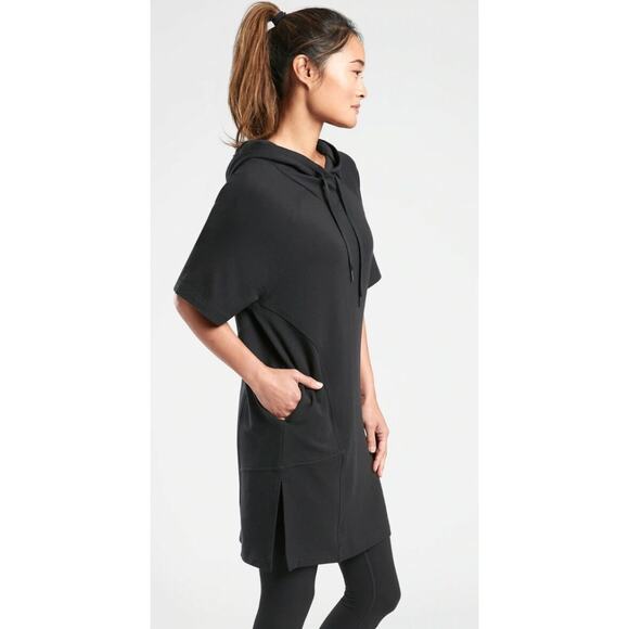 Athleta Cabana Tunic Hoodie Sweatshirt black - Picture 3 of 3
